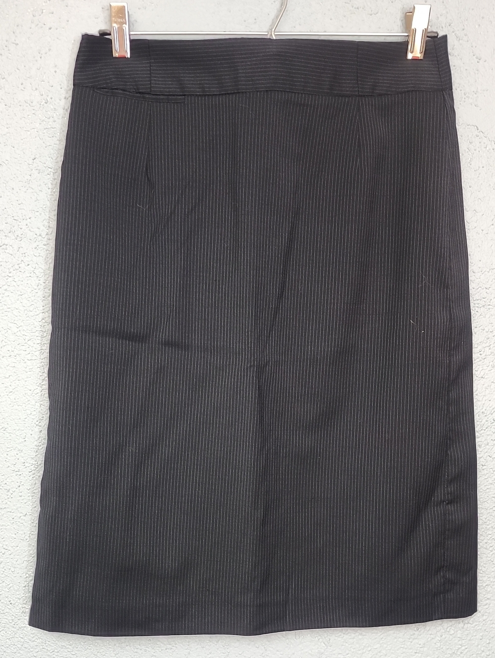 J. Crew Black Pinstripe Pencil Skirt